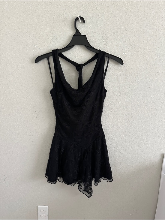 Windsor Dresses & Skirts - Windsor Black Lace Skater Dress with Cowl Neck
